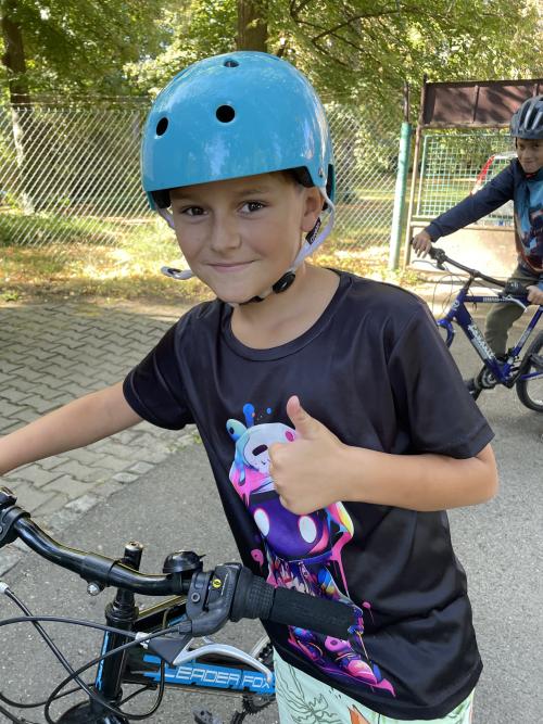 Výuka na dopravním hřišti 4. a 5. třída.